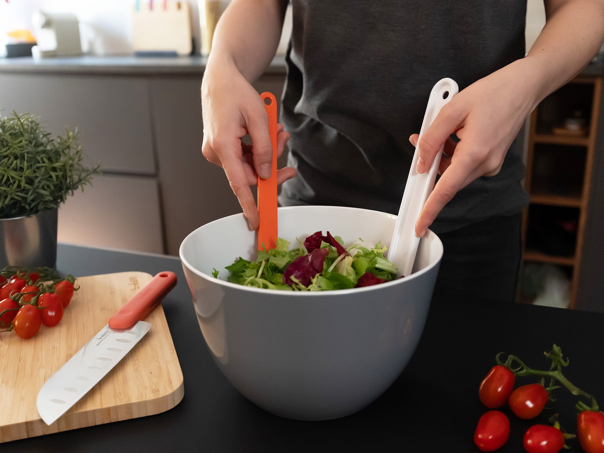 Trebonn Pile 22cm Stackable Bowl - Grey