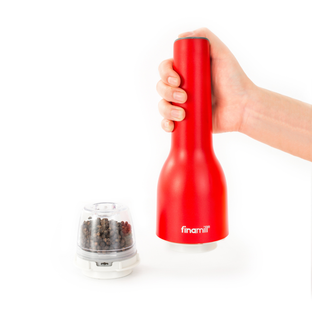 FinaMill 3pc Rechargeable USB Spice Grinder - Sangria Red