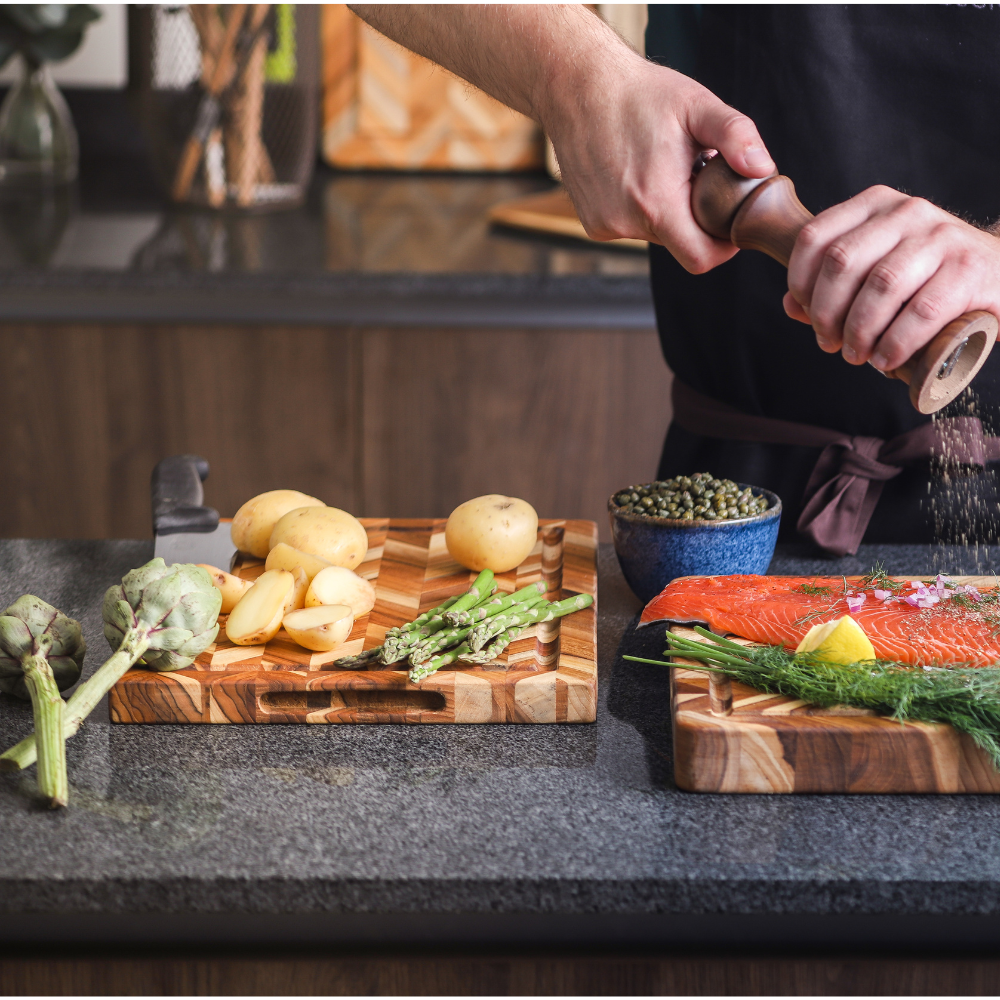 TeakHaus Herringbone Cutting Board - Medium