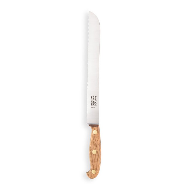 Heritage Oak 23cm Bread Knife  Sheffield Made