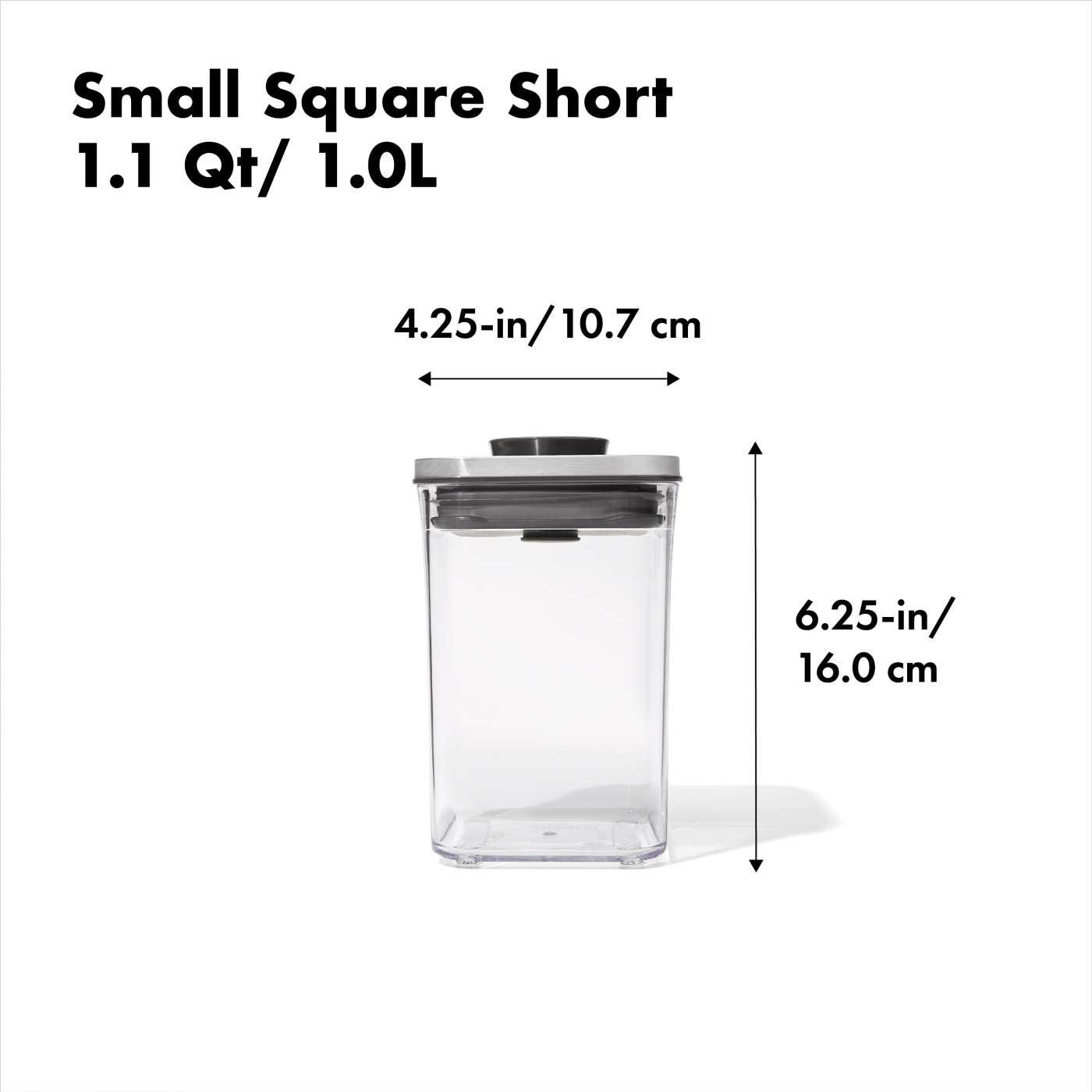 Oxo POP Container Small Square Short (1 L)
