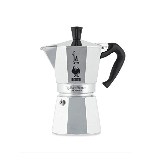 Bialetti Moka Express Aluminium Stovetop Coffee Maker (6 Cup) - Silver