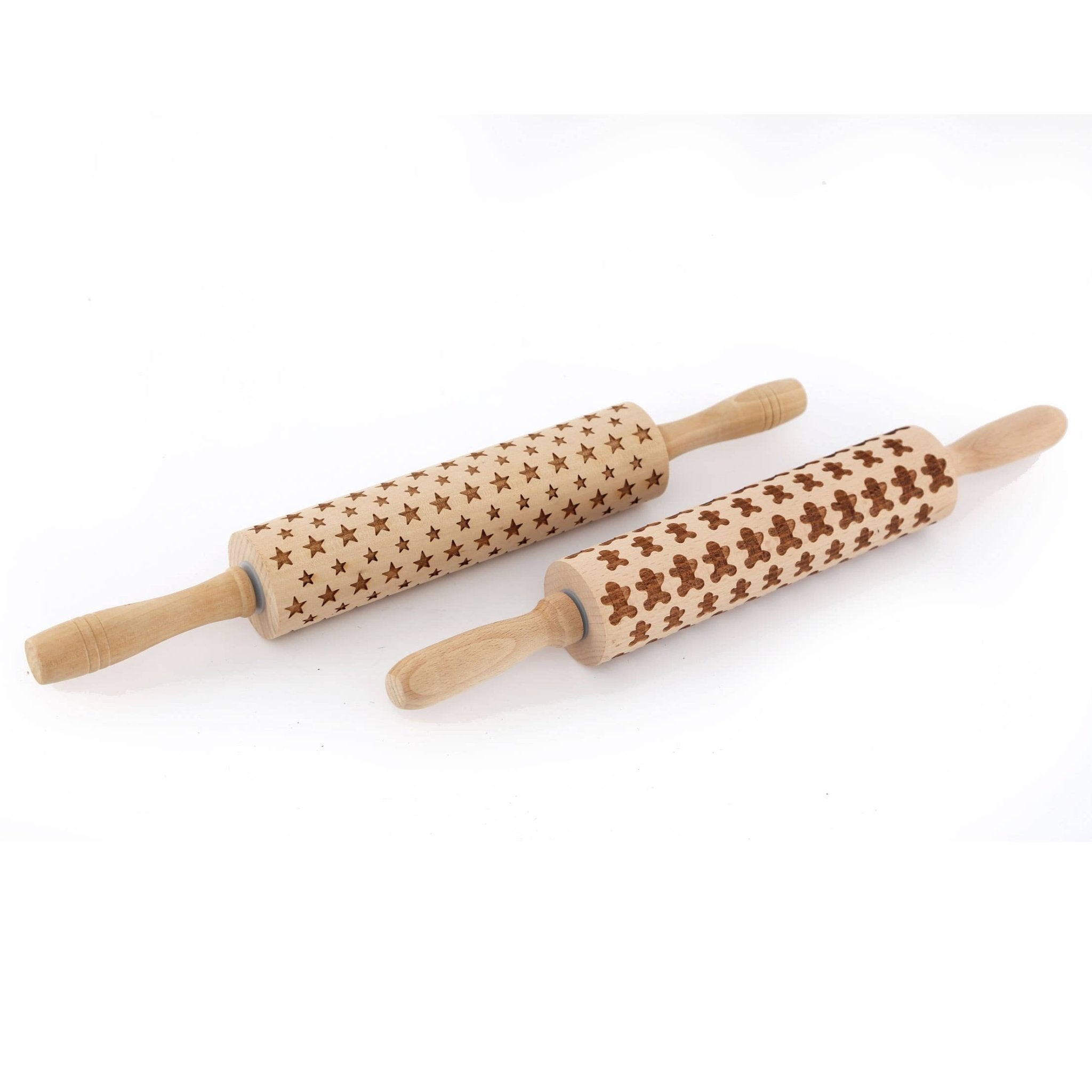39cm Wooden Christmas Rolling Pin - Simmer and Slice