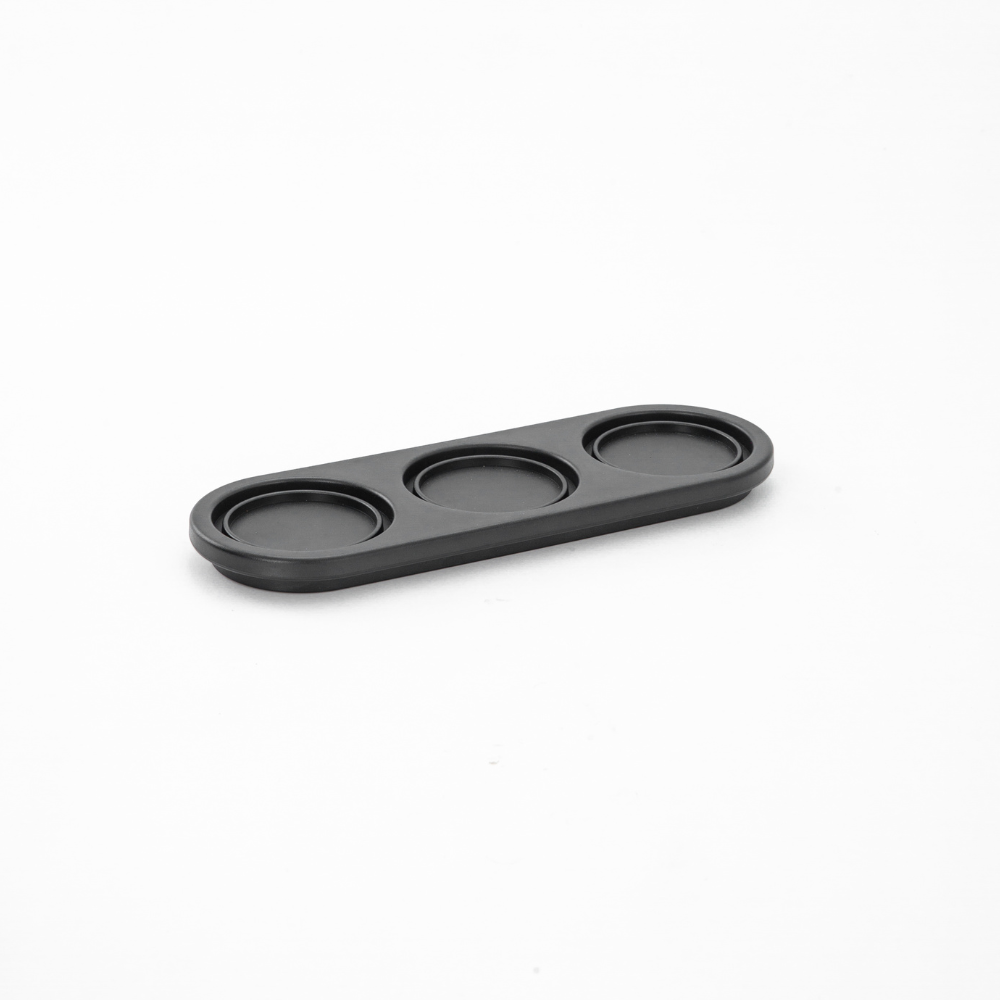 FinaMill Stackable Trio Tray - Black