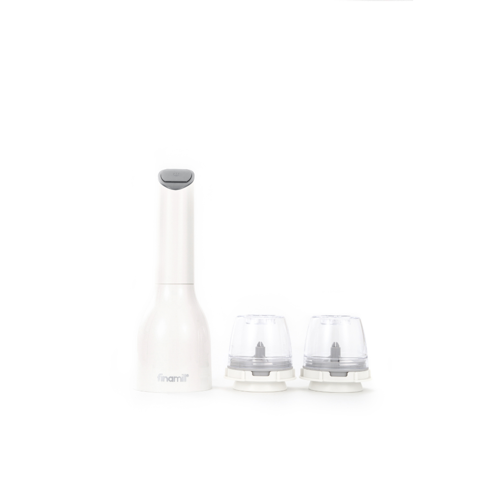 FinaMill Classic 3pc Battery Spice Grinder Set - Soft Cream