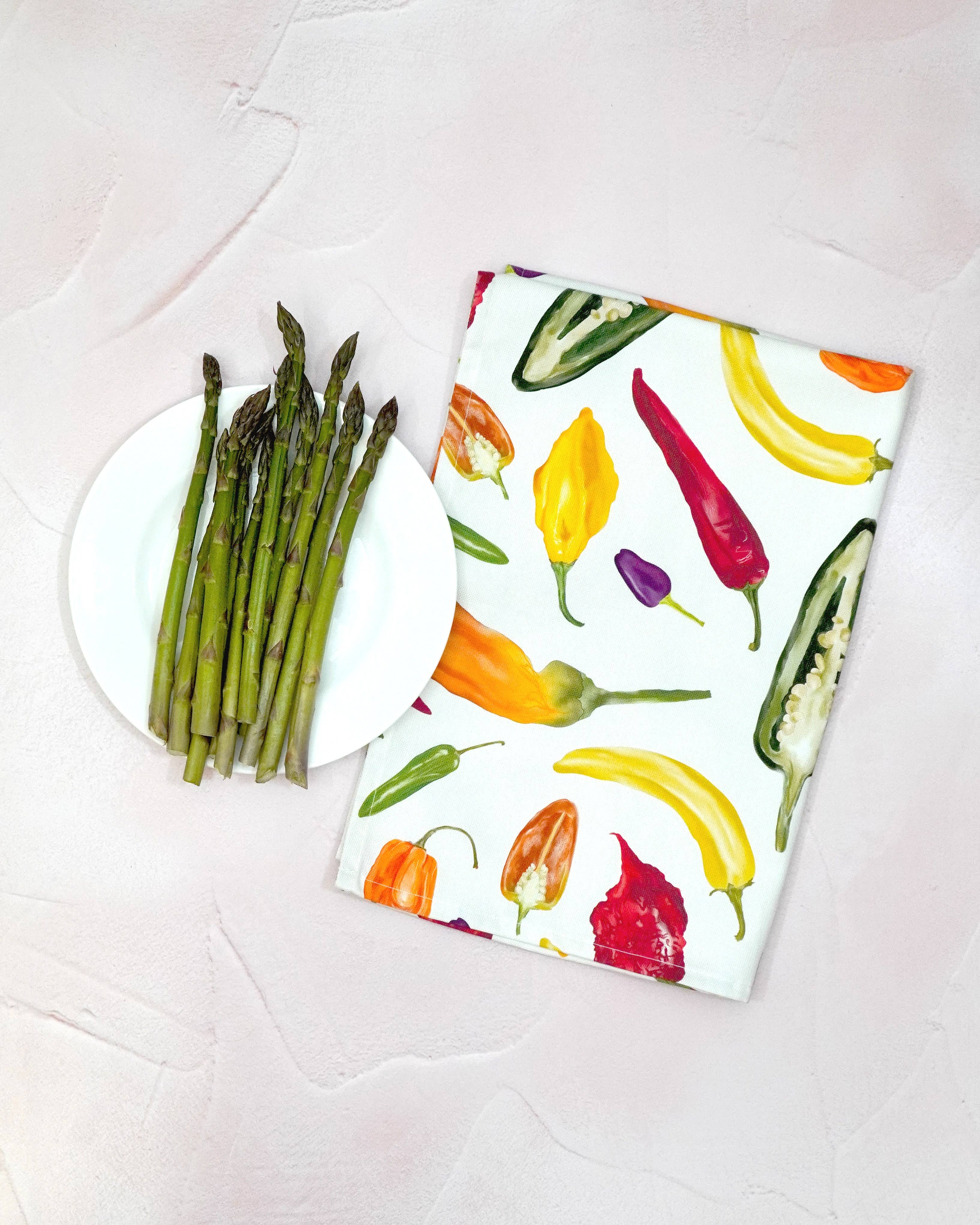 Chilli Tea Towel - British Made - Cotton - Kitchen Towel
