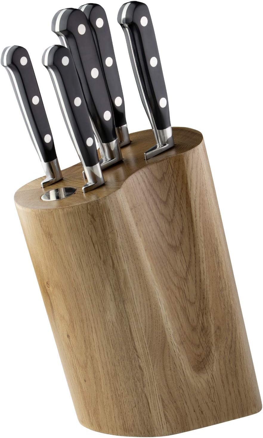 5pc Sabatier Upright Block Oak - Simmer and Slice