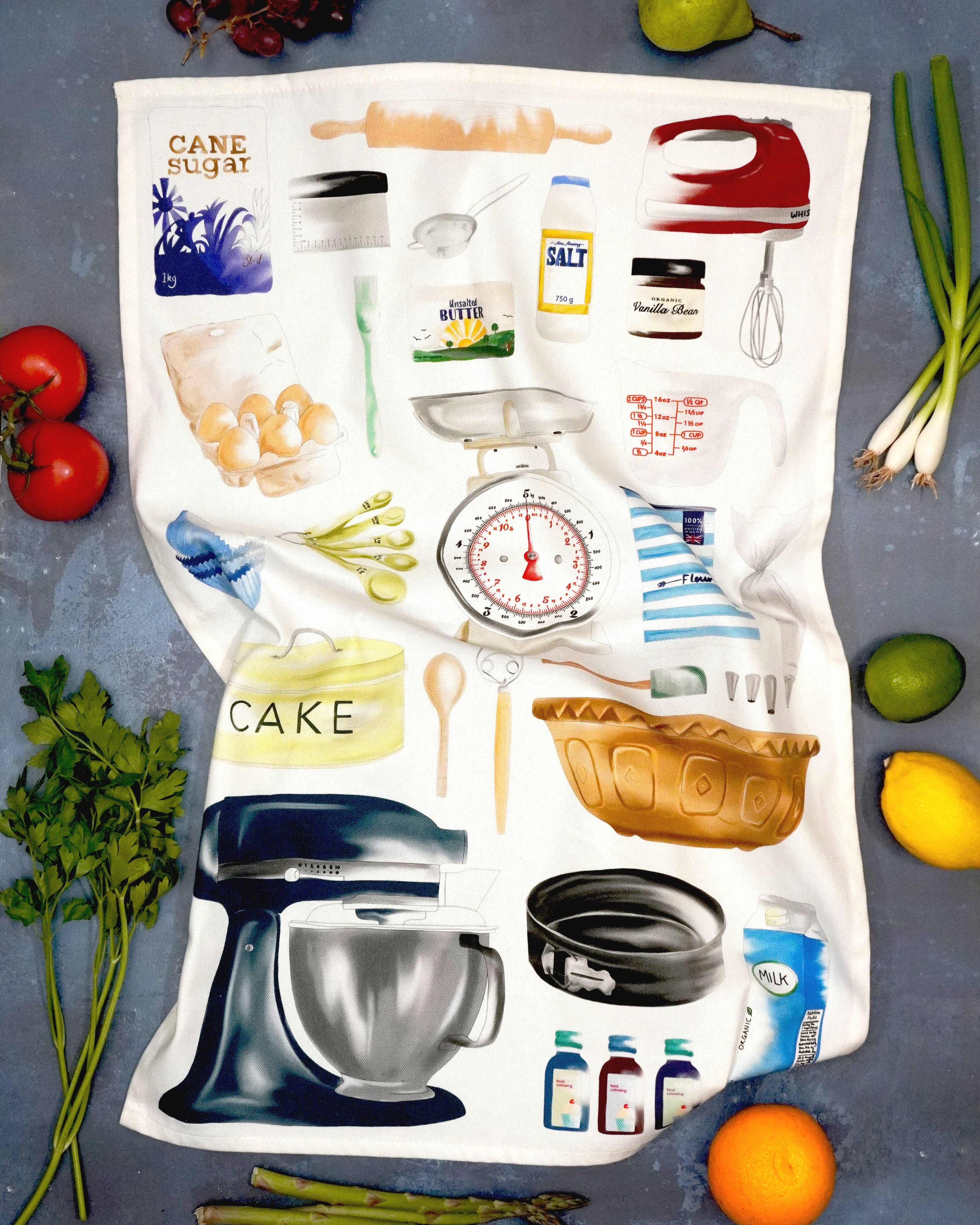 Time to Bake Tea Towel - British Made - Baking - Cotton