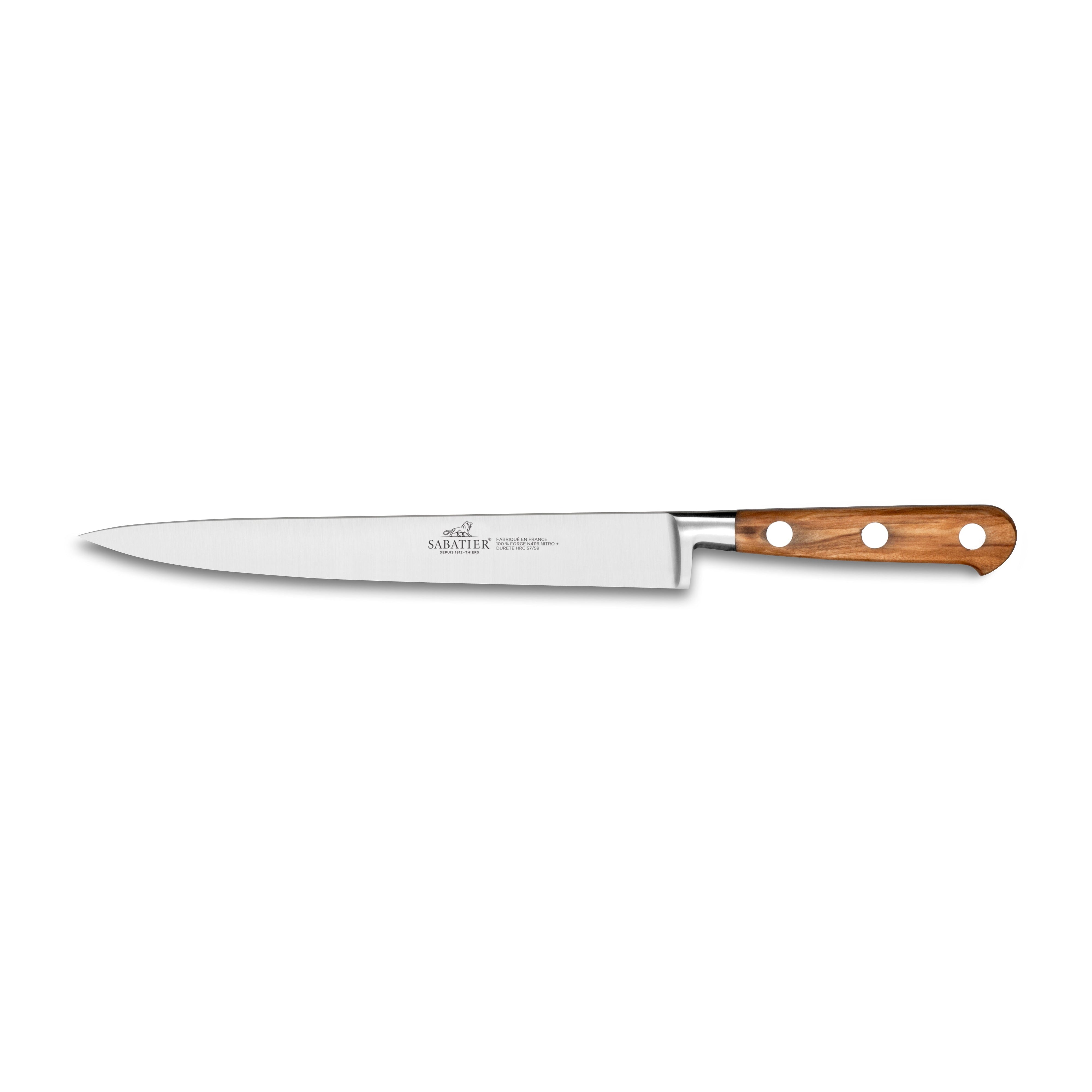 Lion Sabatier Slicing Knife 20cm - Provencao Olive Wood