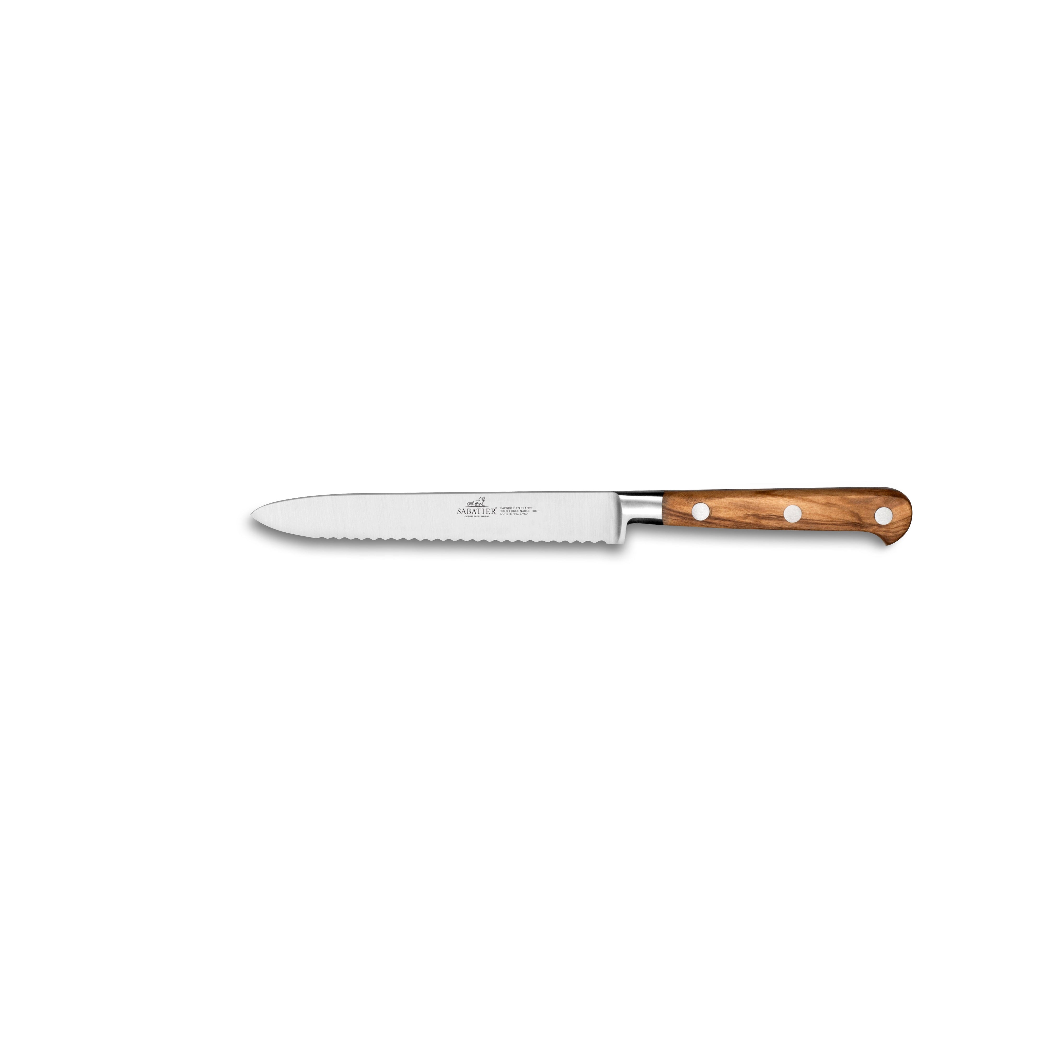 Lion Sabatier 12cm Utility Knife - Provencao Olivewood