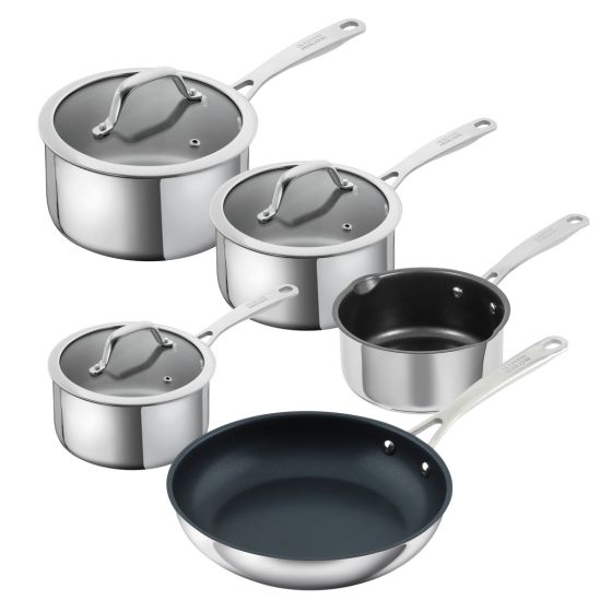 Kuhn Rikon Allround 5pc Saucepan, Fry and Milkpan Set