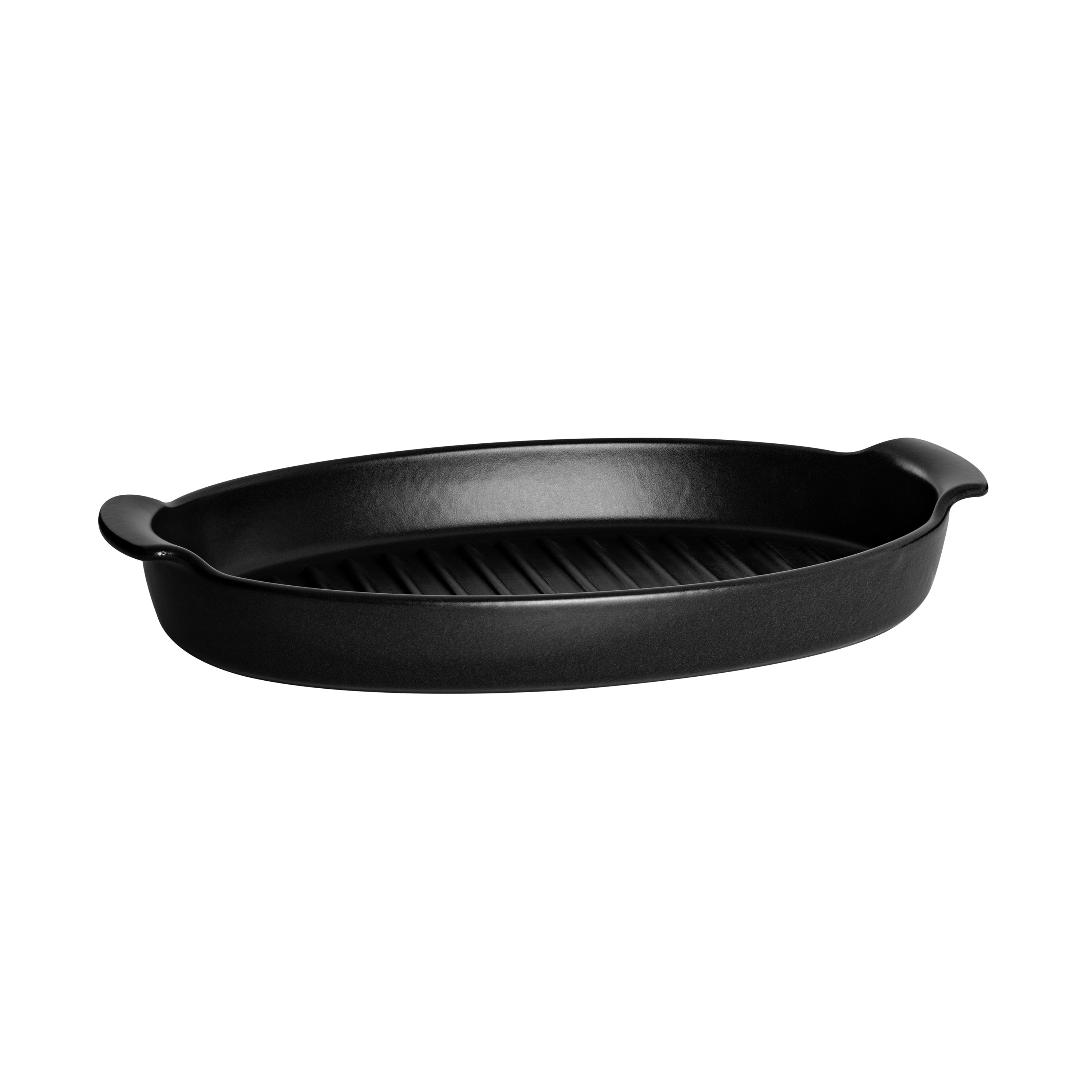 Emile Henry Limited Edition BBQ Fish/Steak Grill - Black Truffle