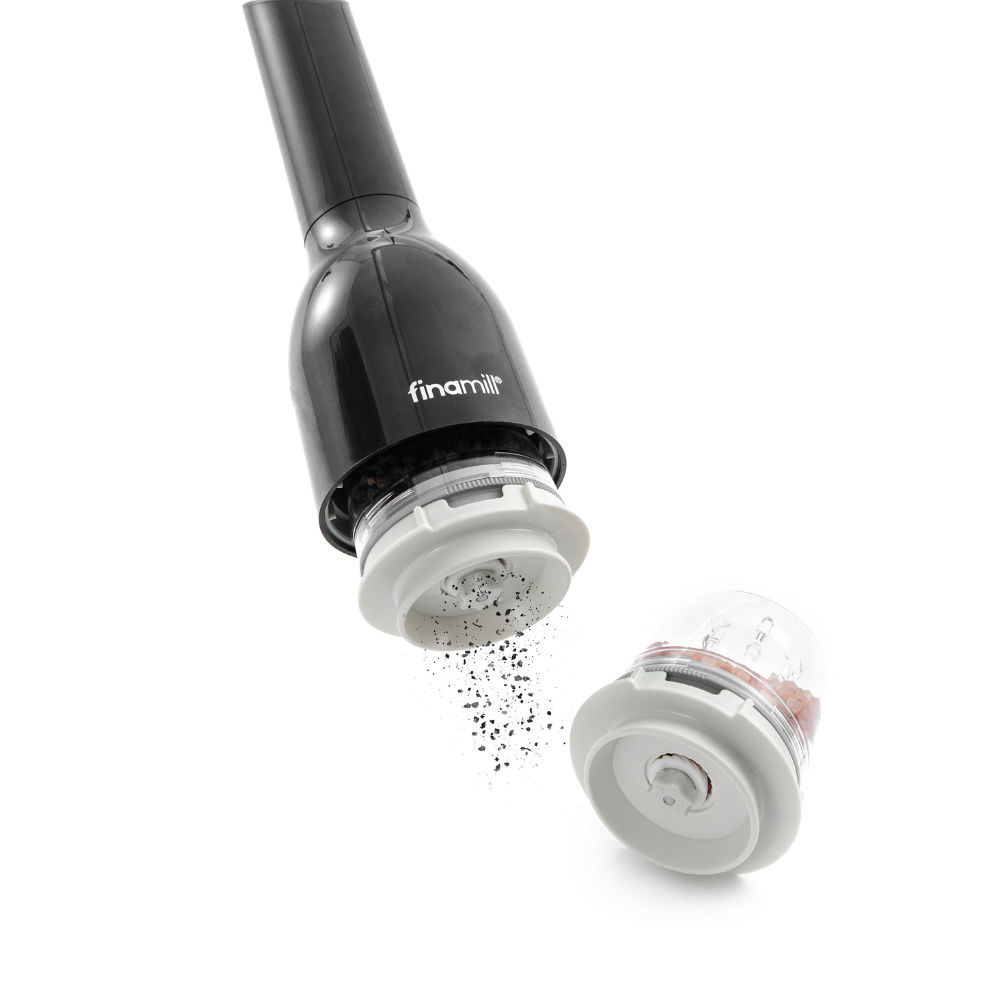FinaMill Classic 3pc Battery Spice Grinder Set - Midnight Black