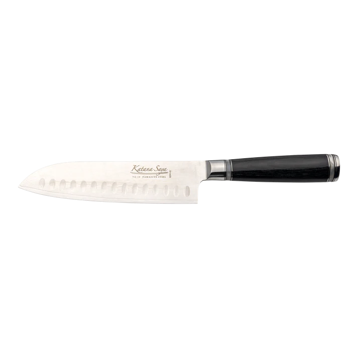 Katana Saya Pakkawood Santoku Knife 18cm (Wooden Sheath)