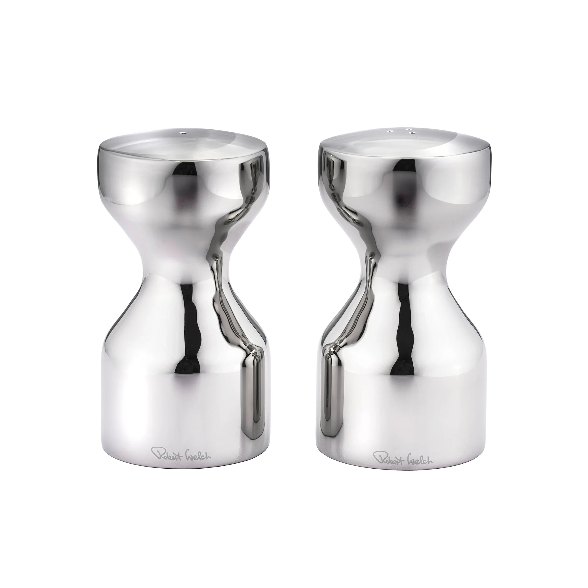 Robert Welch Limbrey Bright Salt & Pepper Shakers Set (Stainless Steel Base)