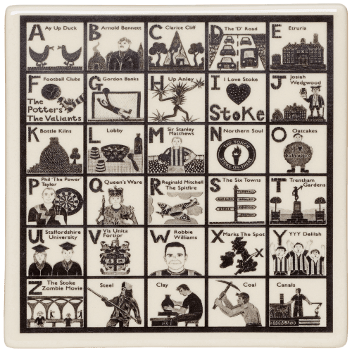 Moorland Stokie Alphabet Coaster