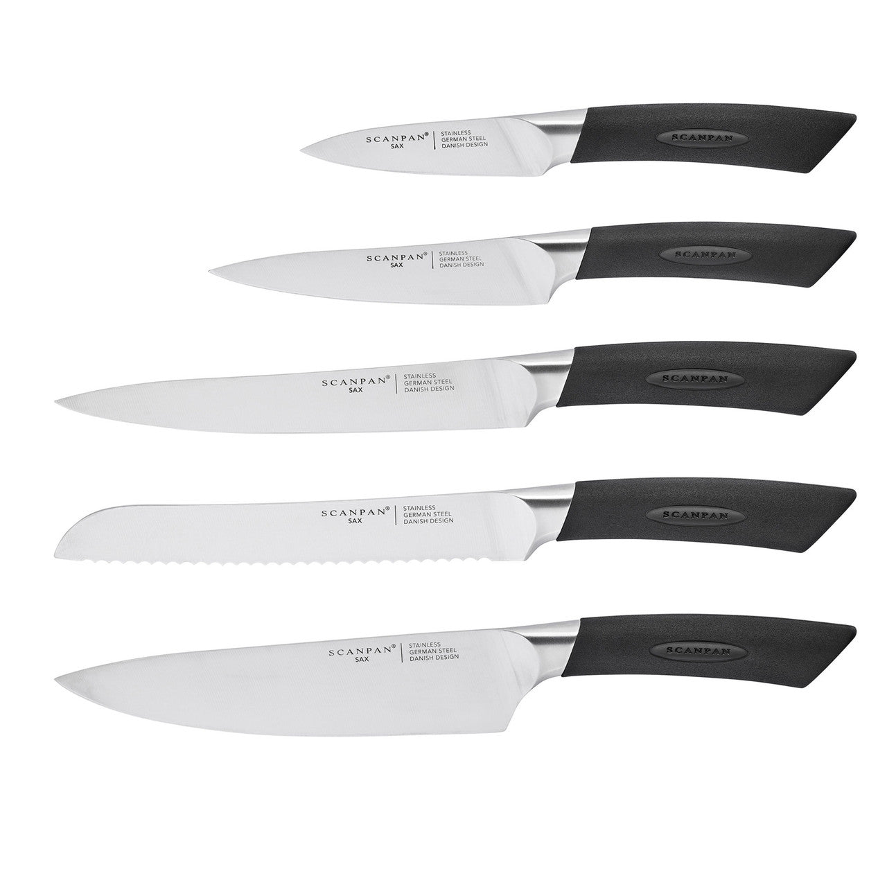 SCANPAN Sax 5pc Knife Block Set