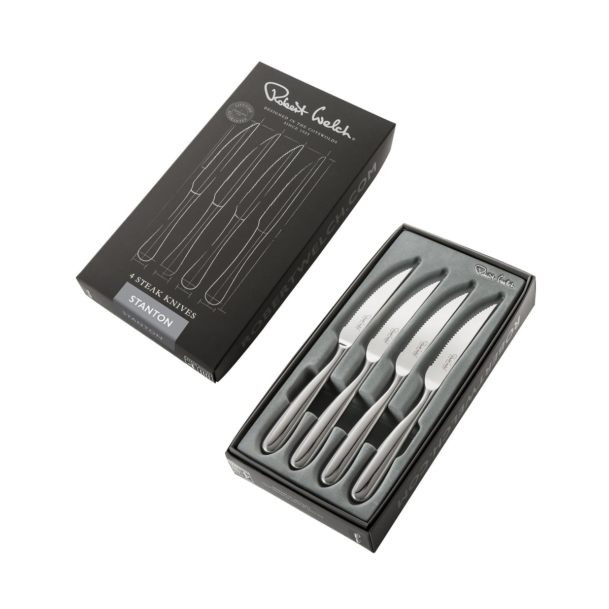 Robert Welch Stanton Bright Steak Knives Set of 4