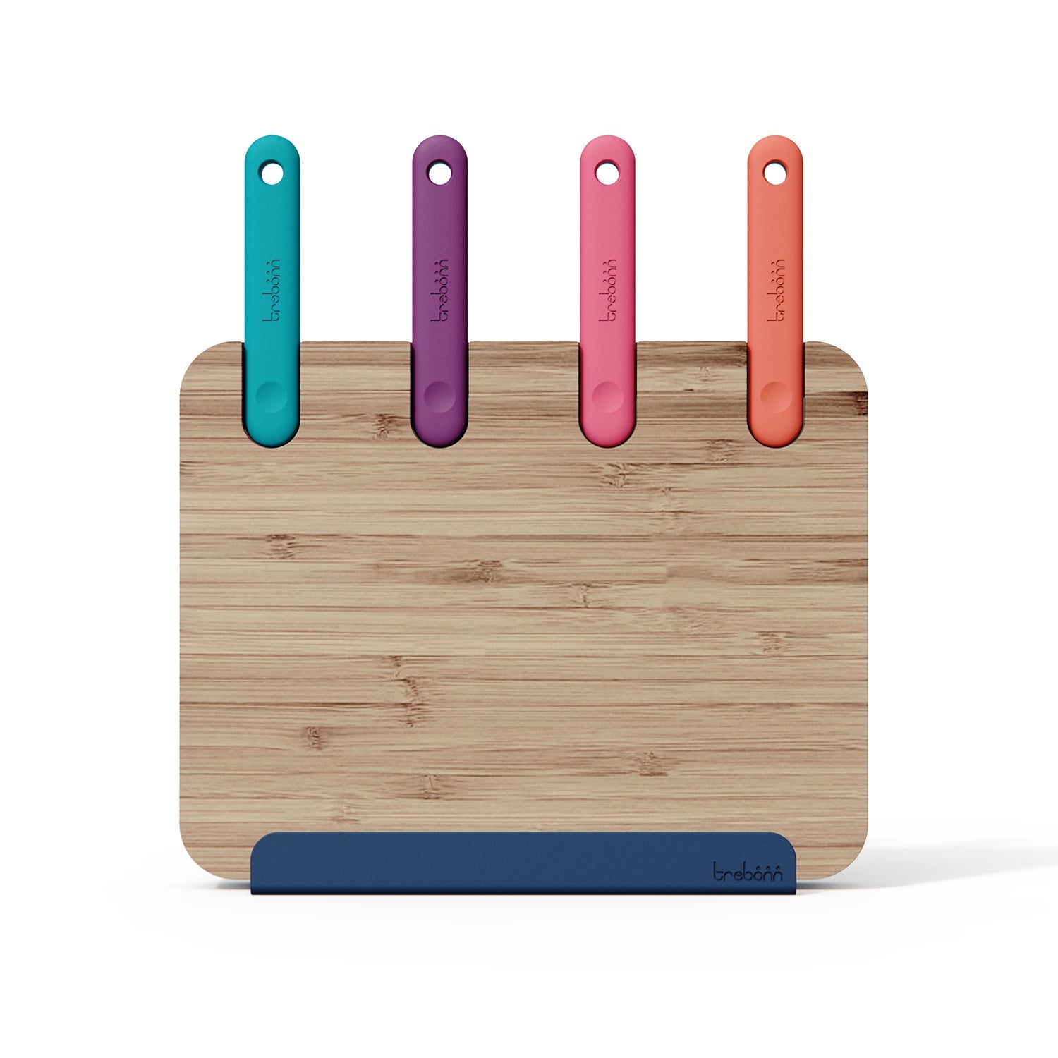 Trebonn Chopping Block Station With 4 Knives