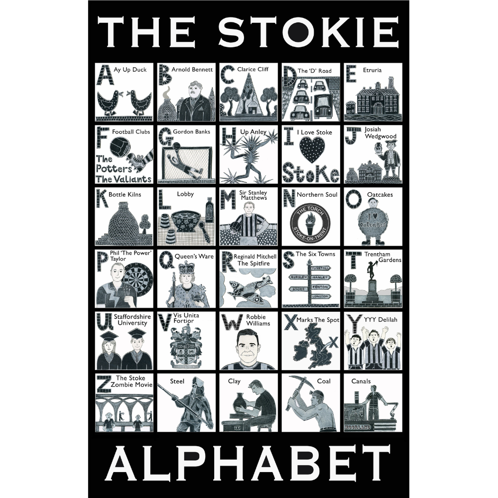 Moorland The Stoke Alphabet Tea Towel