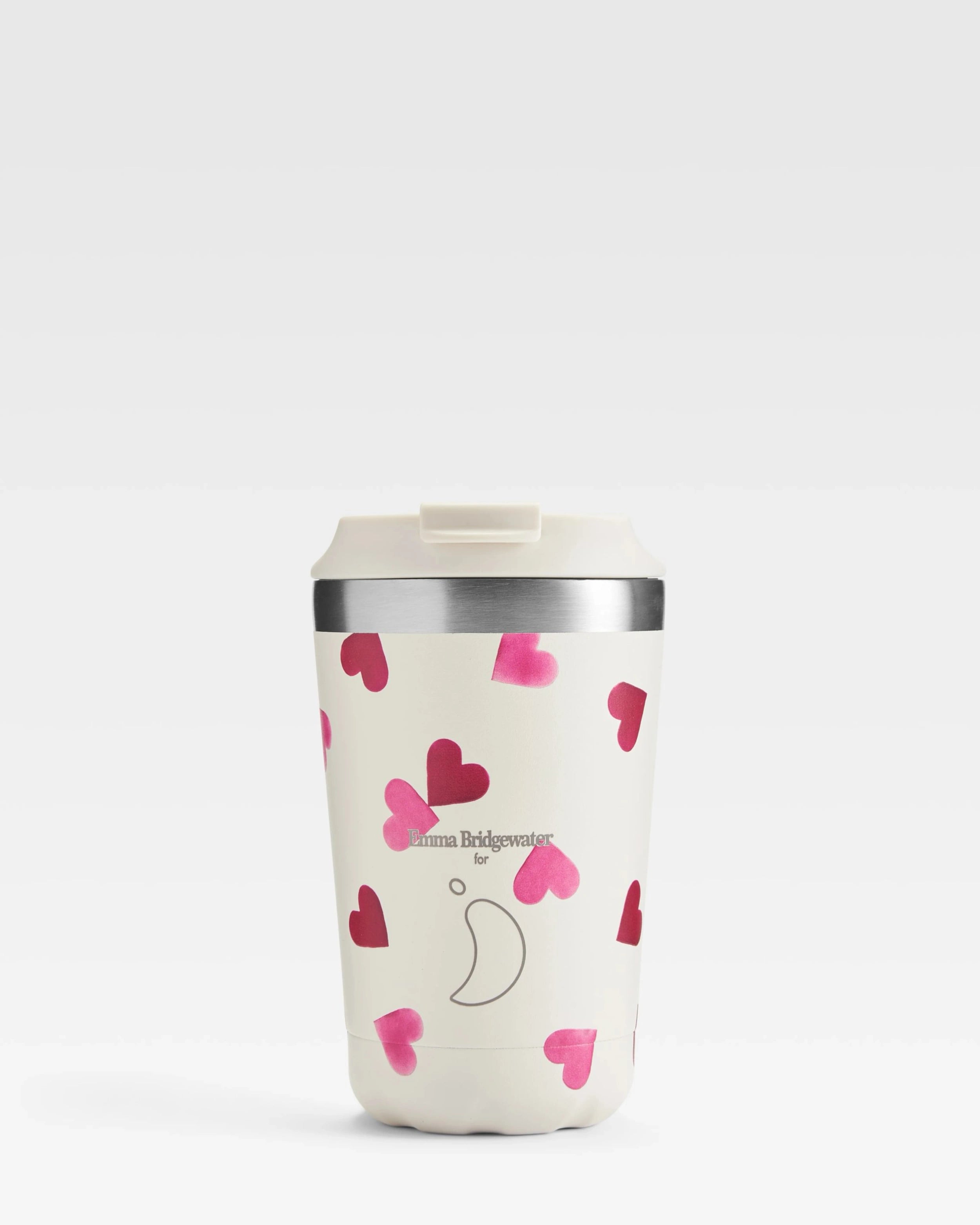 Chilly's Emma Bridgewater, Cup 2024, 340ml, Pink Hearts