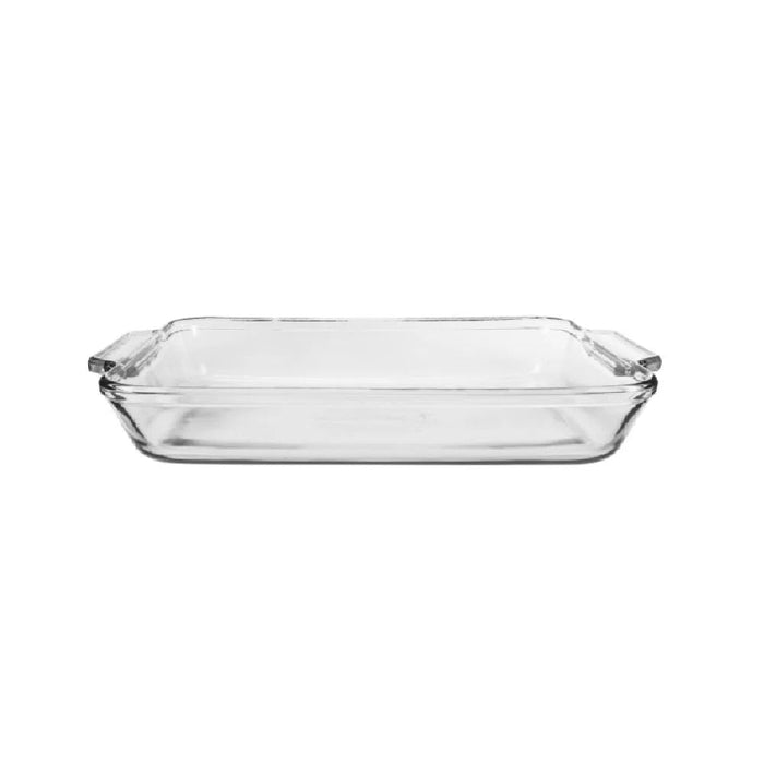 Anchor Hocking Oven Basics Rectangular Glass Baking Dish with Handles 35cm - Simmer and Slice