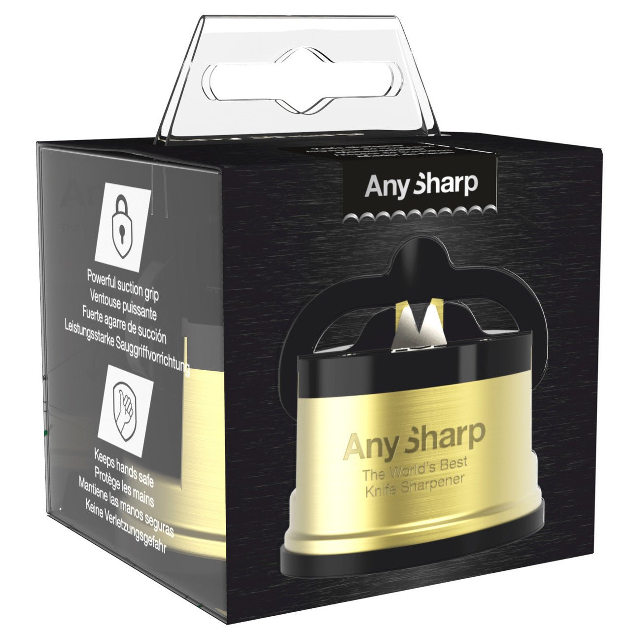AnySharp Pro Brass Knife Sharpener - Simmer and Slice