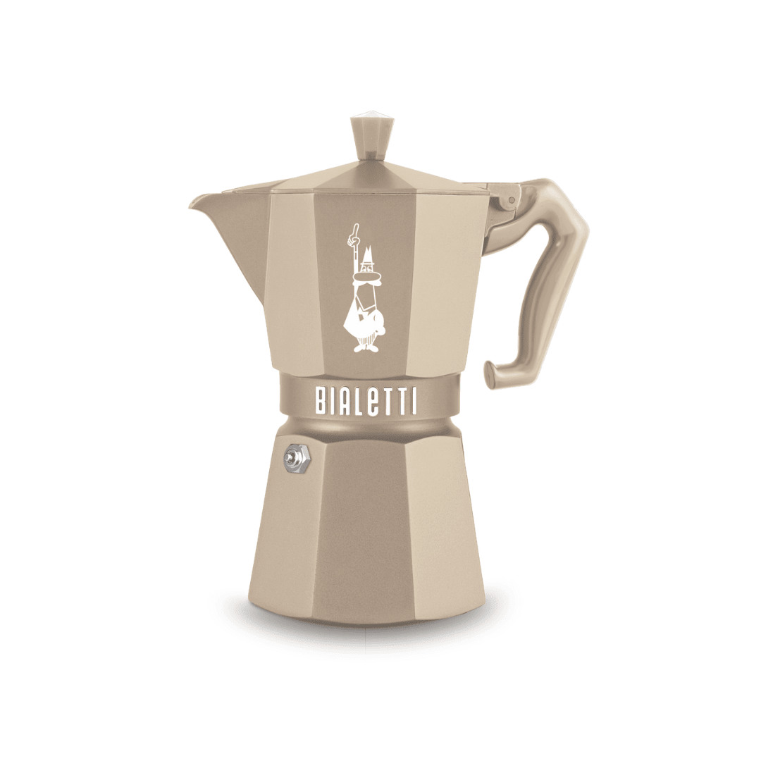 Bialetti Moka Exclusive Octagonal Induction Coffee Maker Sand (6 Cup) - Simmer and Slice