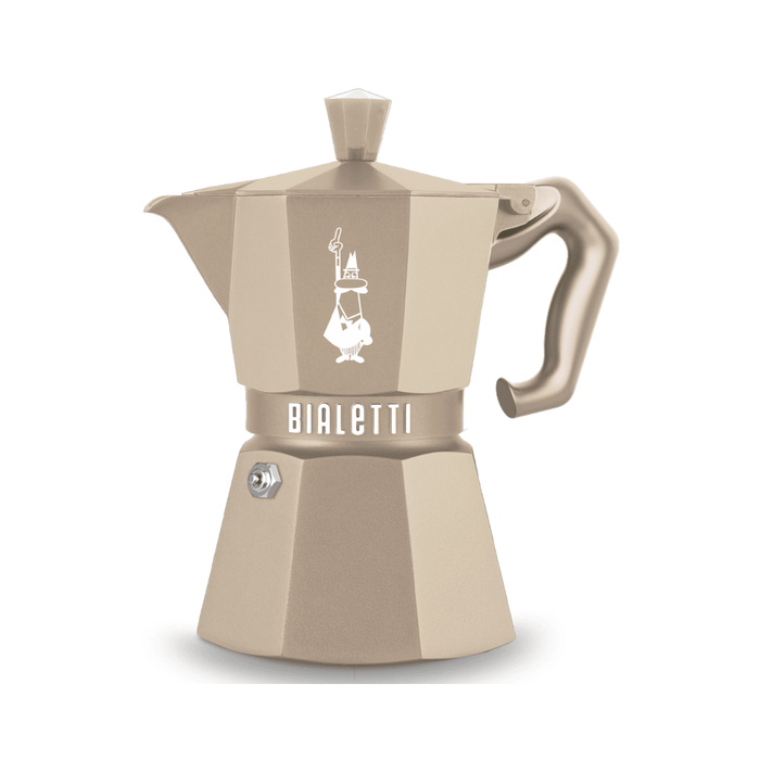 Bialetti Moka Exclusive Octagonal Induction Stovetop Coffee Maker Sand (3 Cup) - Simmer and Slice