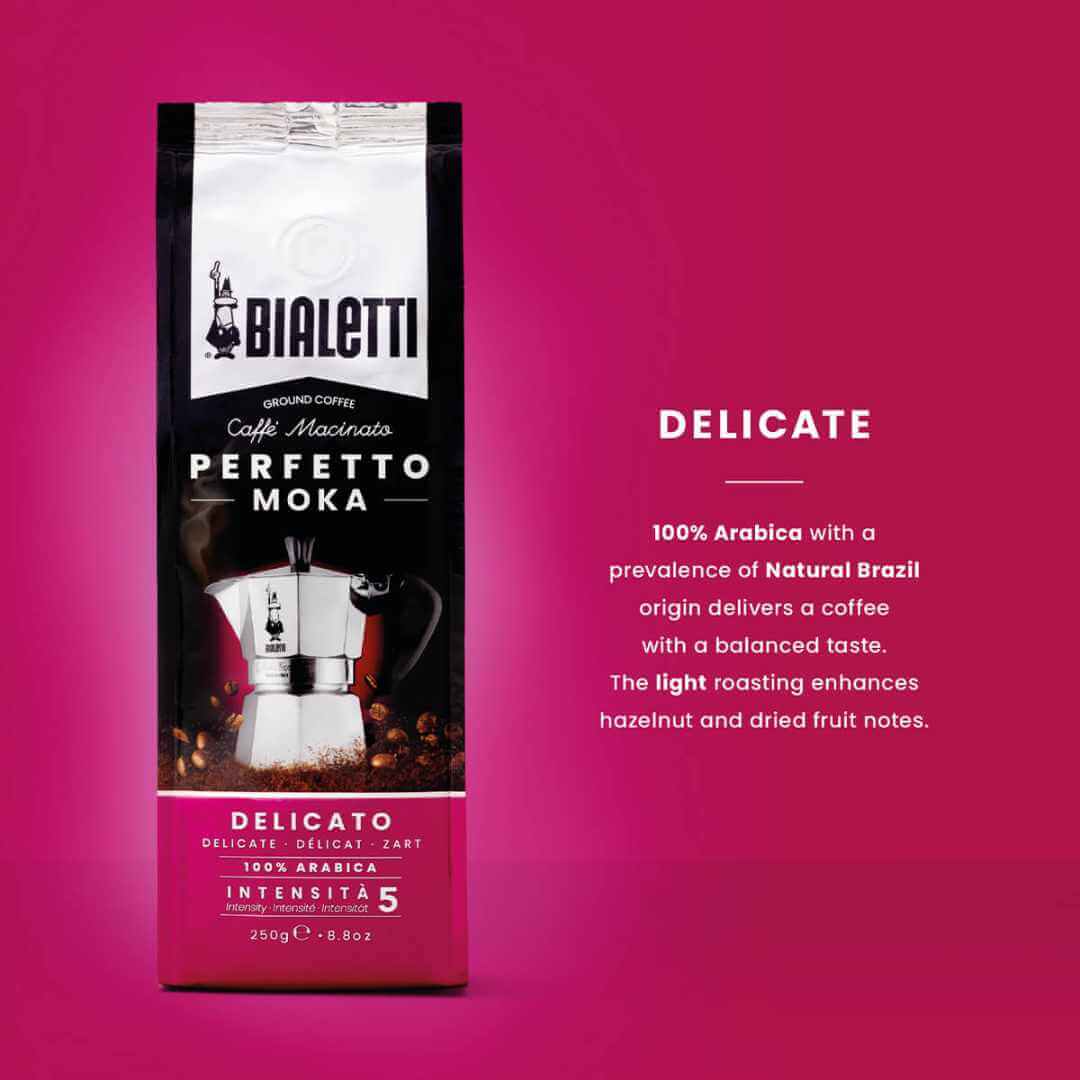 Bialetti - Perfetto Moka Ground Coffee: Decaf - Simmer and Slice