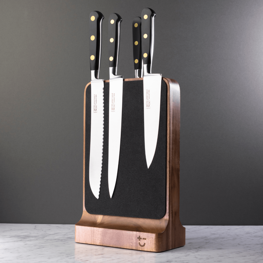 Bisbell Magnabloc Soft Touch Knife Block - Acacia - Simmer and Slice
