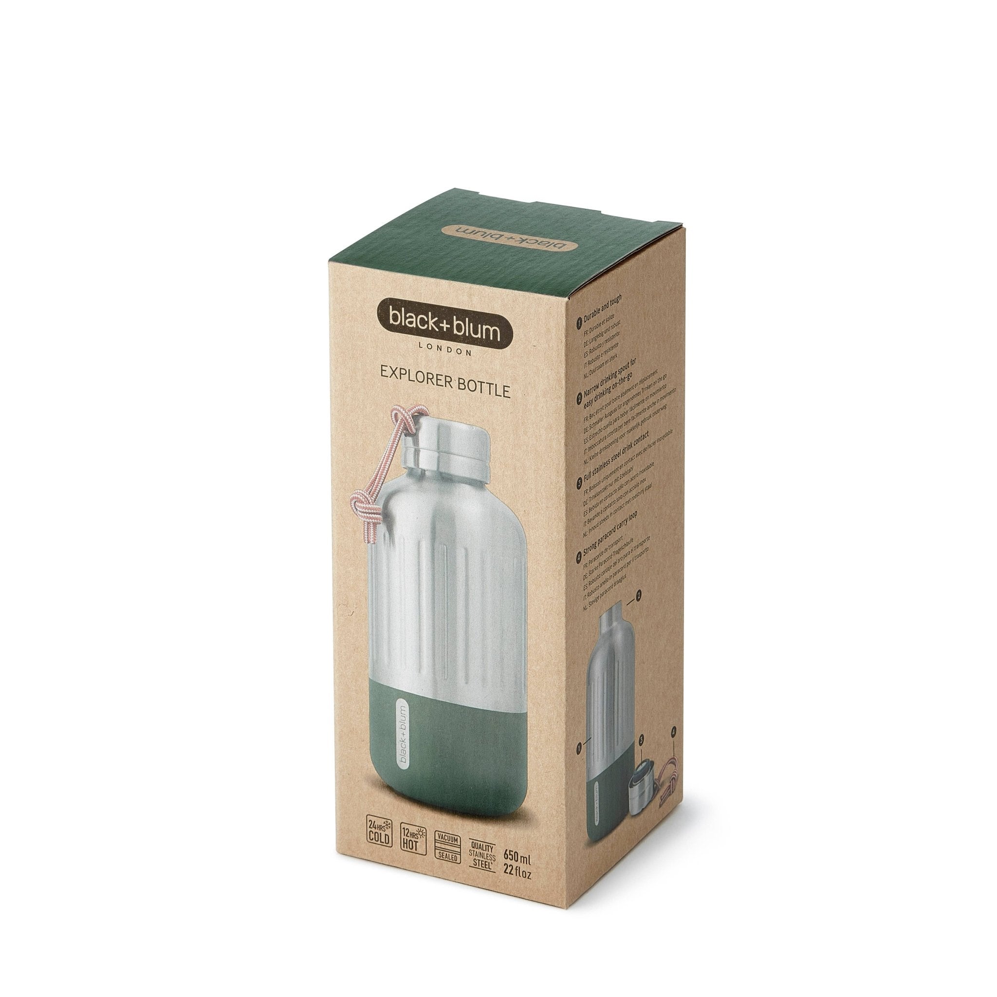 Black+Blum Insulated Water Bottle - Explorer 650ml - Olive Green - Simmer and Slice