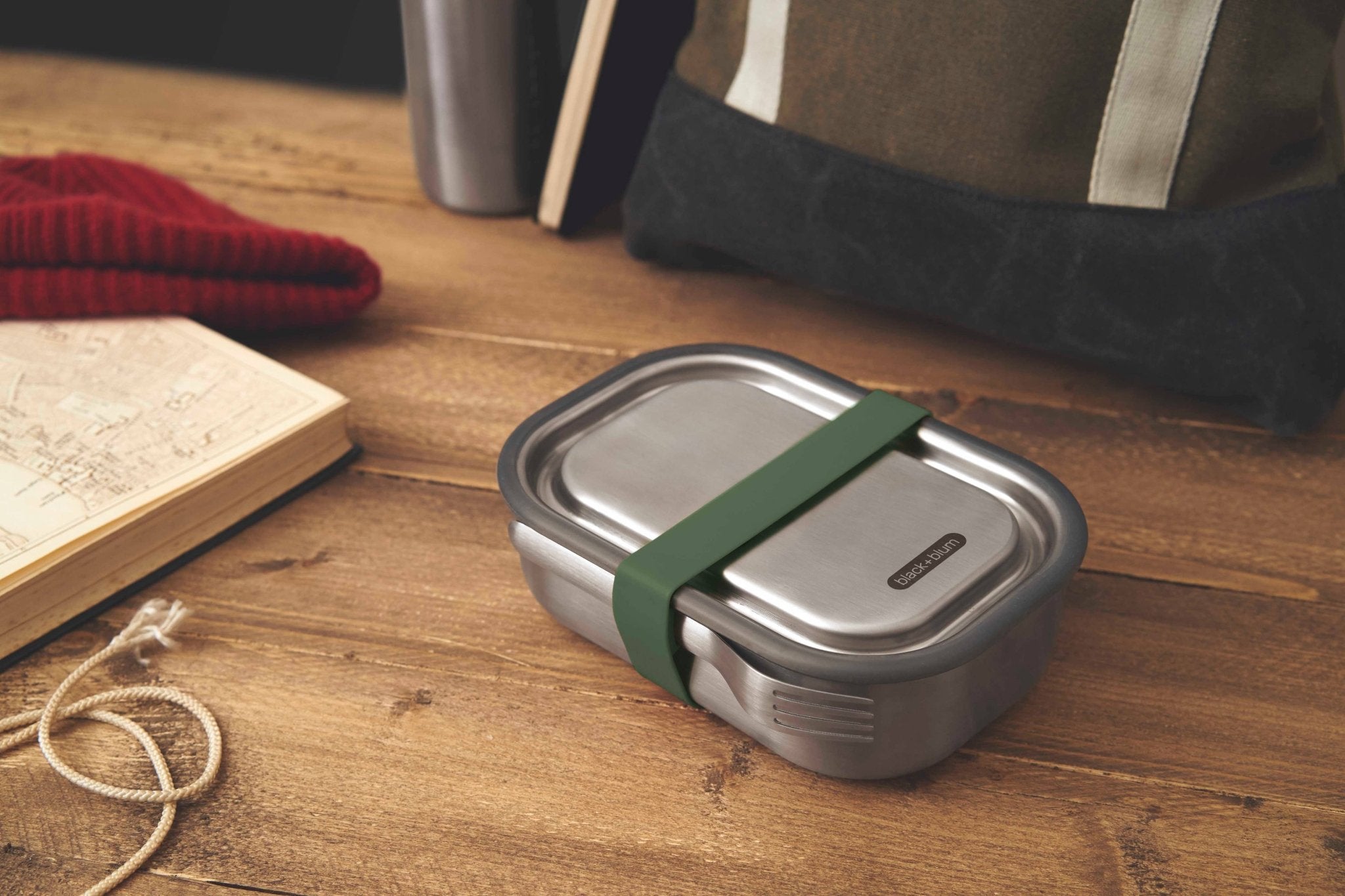 Black+Blum Lunch Box - Leak Proof Stainless Steel Lunch Box Large: Olive - Simmer and Slice