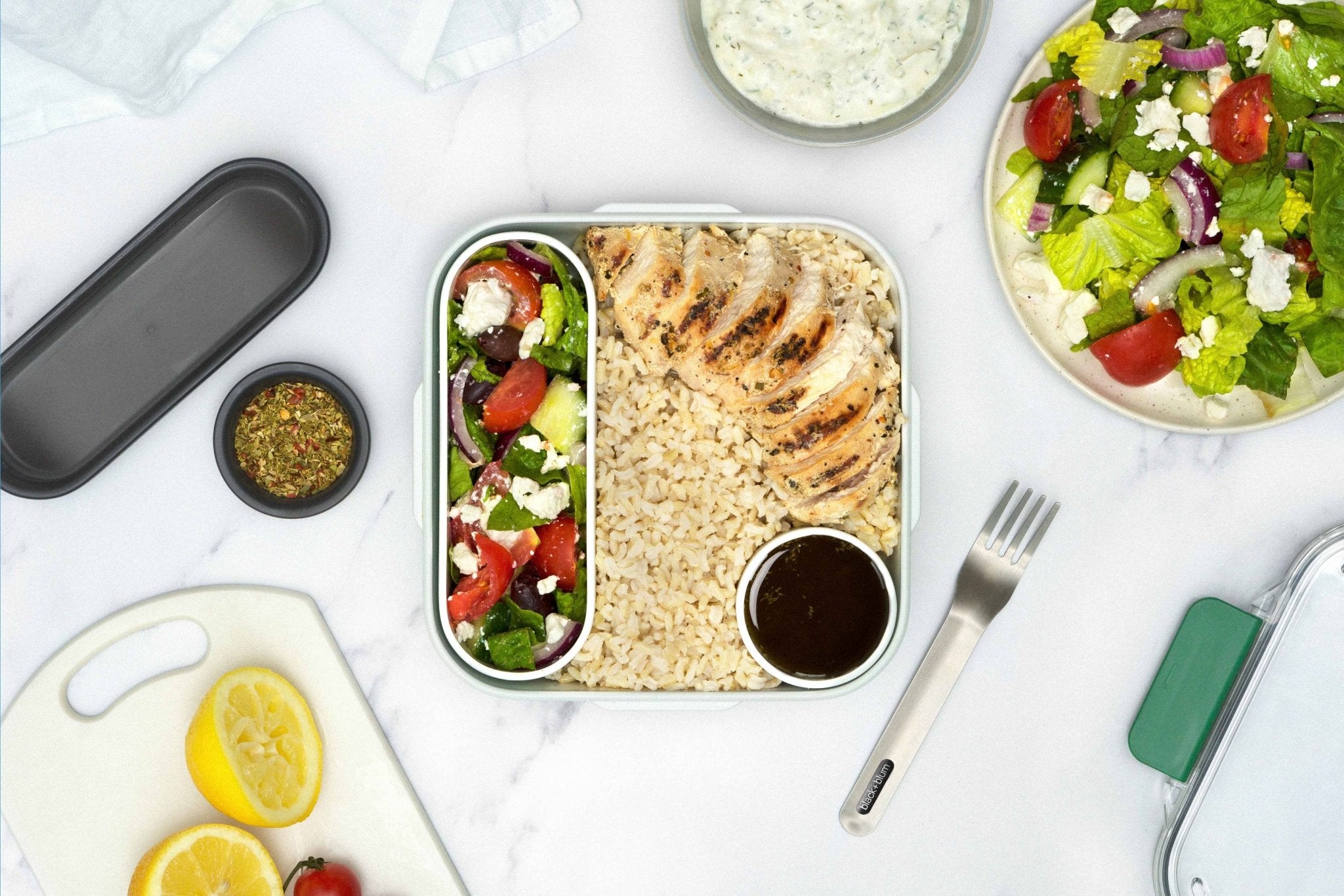 Black+Blum Lunch Box Original - Leak Proof Microwave-Safe Lunch Box: Ocean - Simmer and Slice