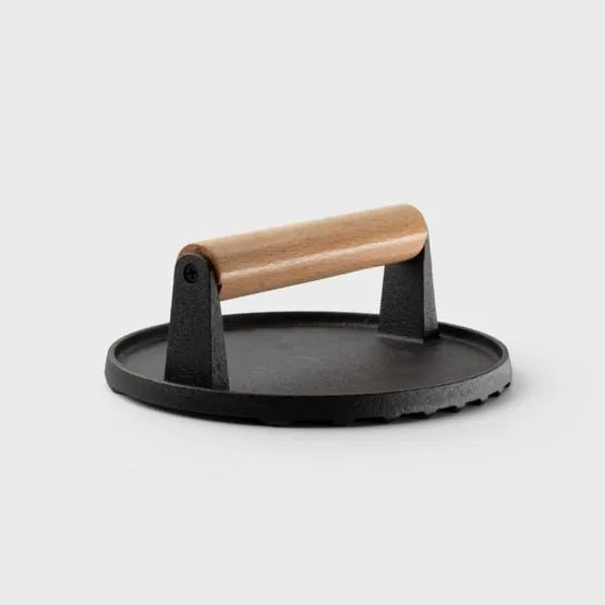 Cast Iron Griddle Meat Press - Simmer and Slice