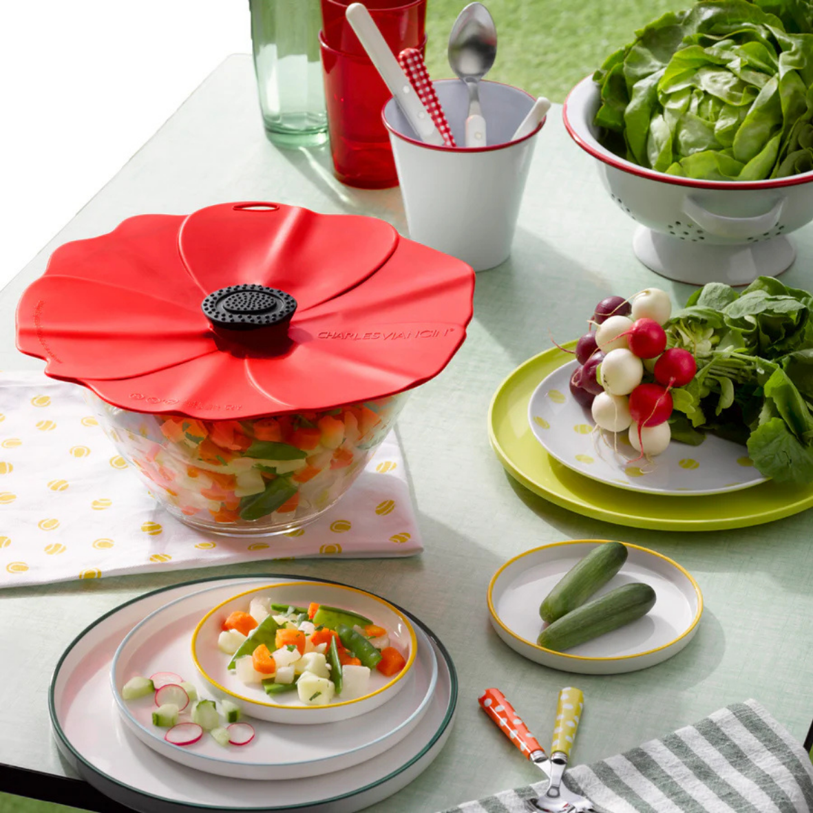 Charles Viancin Poppy Silicone Lid 20cm - Simmer and Slice