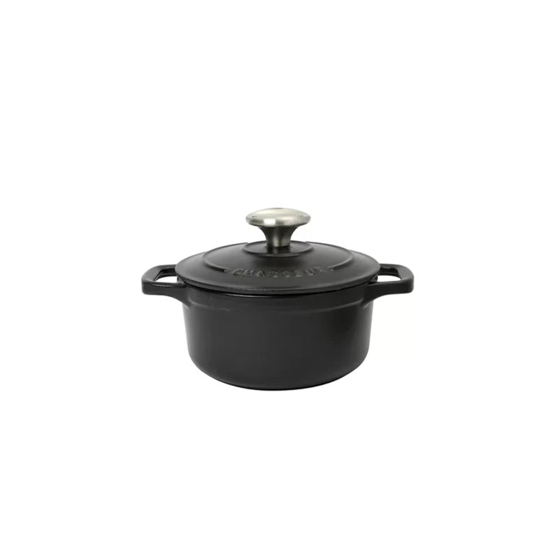 Chasseur 12cm Round Casserole - Matt Black - Simmer and Slice