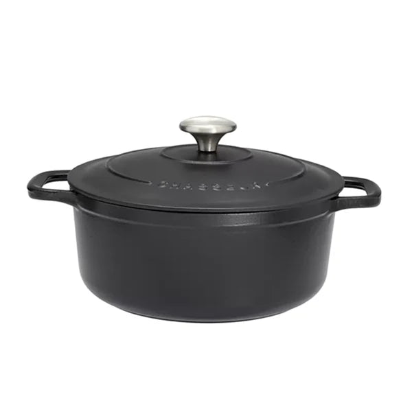 Chasseur 28cm Round Casserole - Matt Black - Simmer and Slice