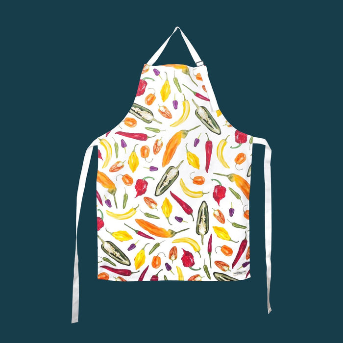 Chilli Apron - British Made - 100% Cotton - Cooks Apron - Simmer and Slice
