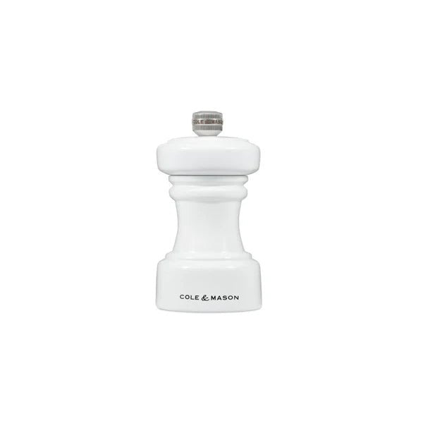 Cole & Mason Hoxton 104mm/4inch White Gloss Pepper - Simmer and Slice