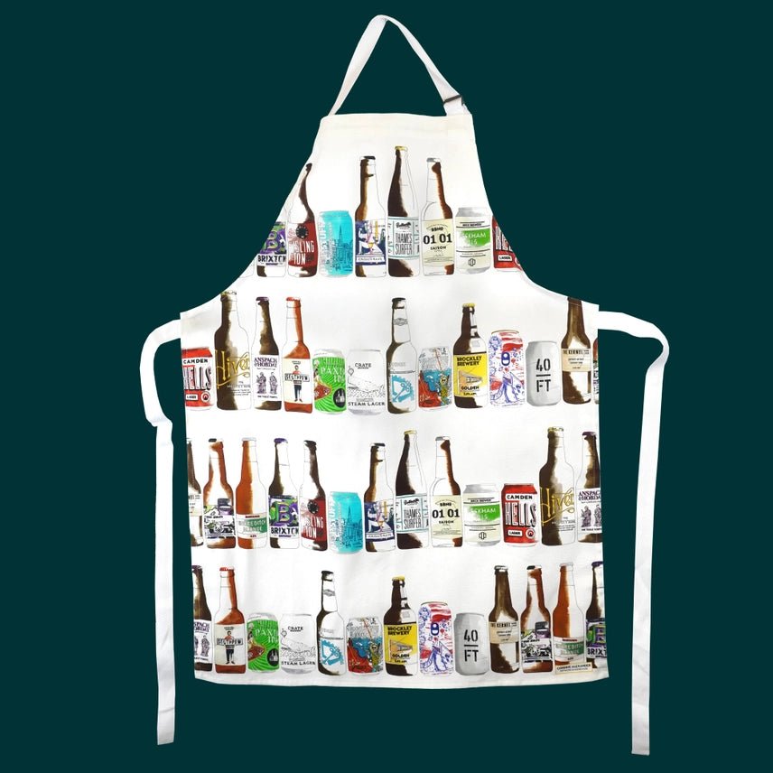 Craft Beer Apron - British Made - 100% Cotton Apron - Beer - Simmer and Slice