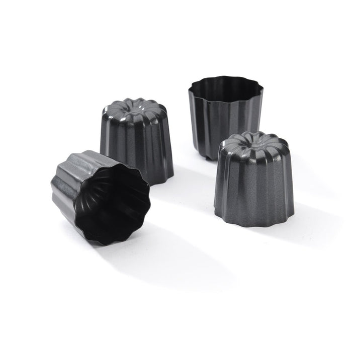De Buyer 4pc Set Fluted Individual Moulds - Simmer and Slice
