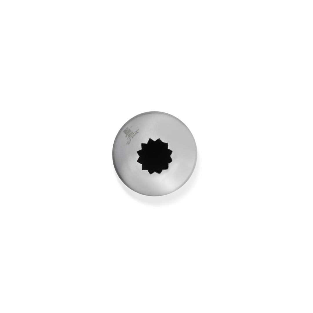 De Buyer Stainless Steel 8mm Petit Four Star Nozzle - 12 Teeth - Simmer and Slice