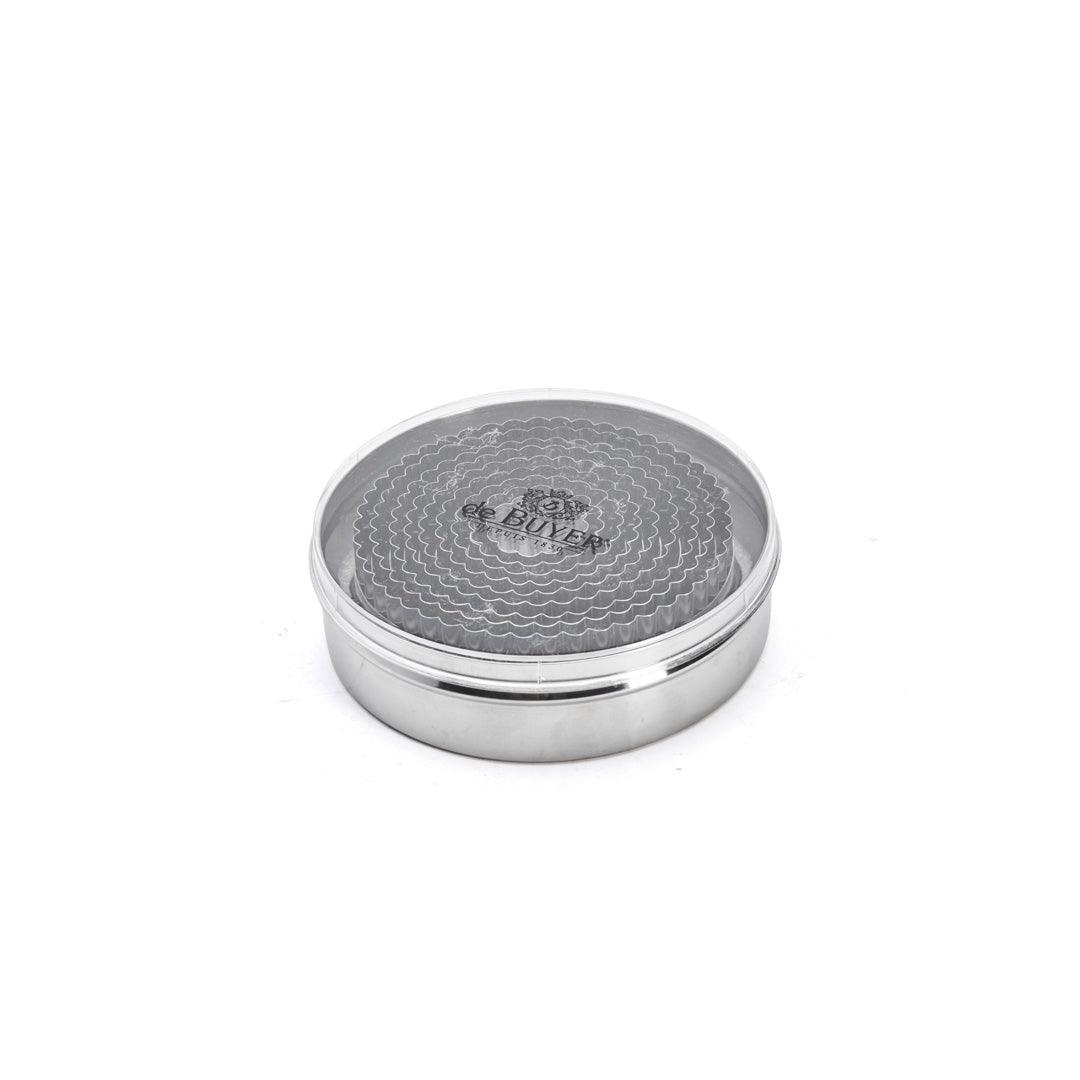 De Buyer Stainless Steel Fluted Cutters - Box of 9 (3cm - 11cm) - Simmer and Slice