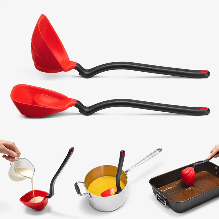 Dreamfarm Fladle Red - Fold Flat - Simmer and Slice
