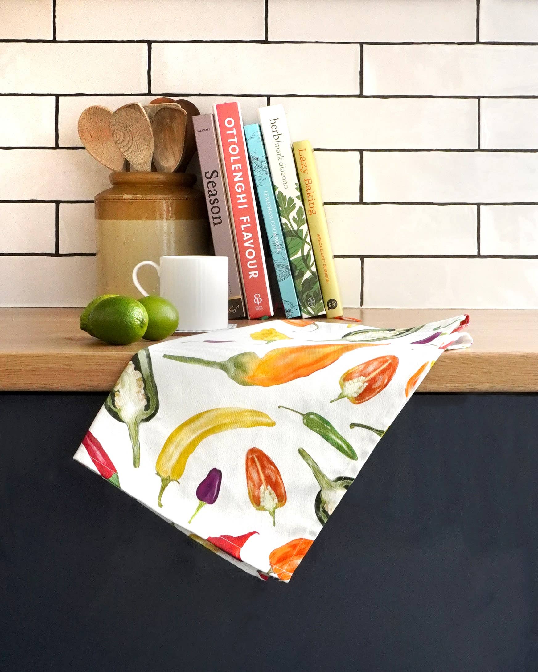 Chilli Tea Towel - British Made - Cotton - Kitchen Towel