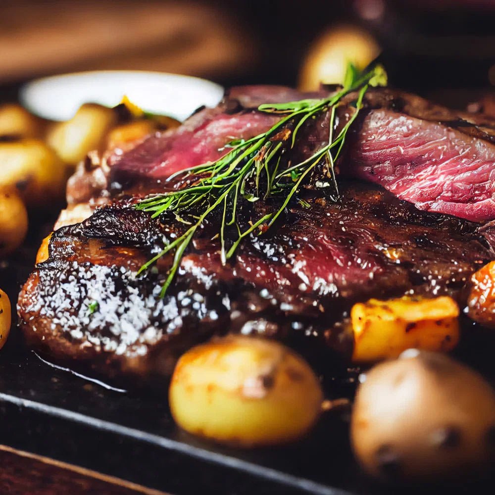 Epicurean Pro Steak Board with Groove Slate 30 x 20cm - Simmer and Slice