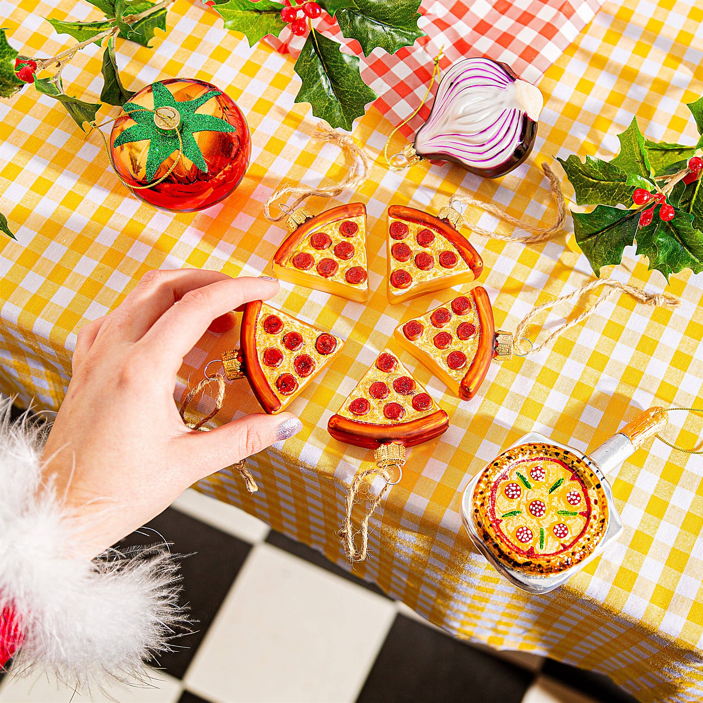 Pizza on Board Shaped Bauble