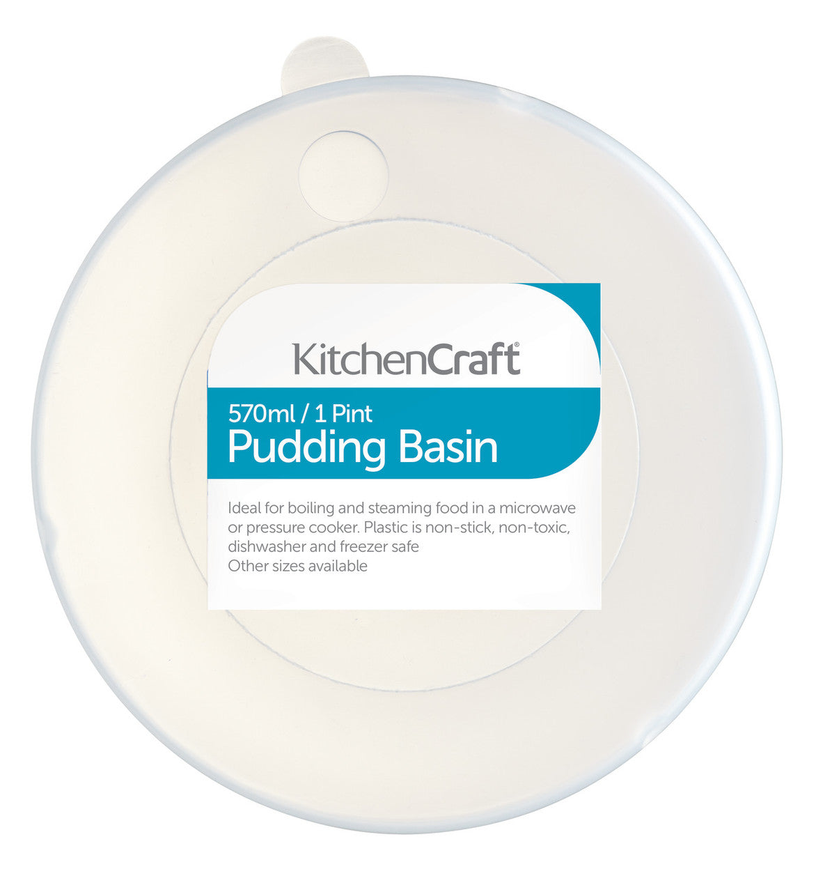 KitchenCraft Plastic Pudding Basin and Lid, 570ml