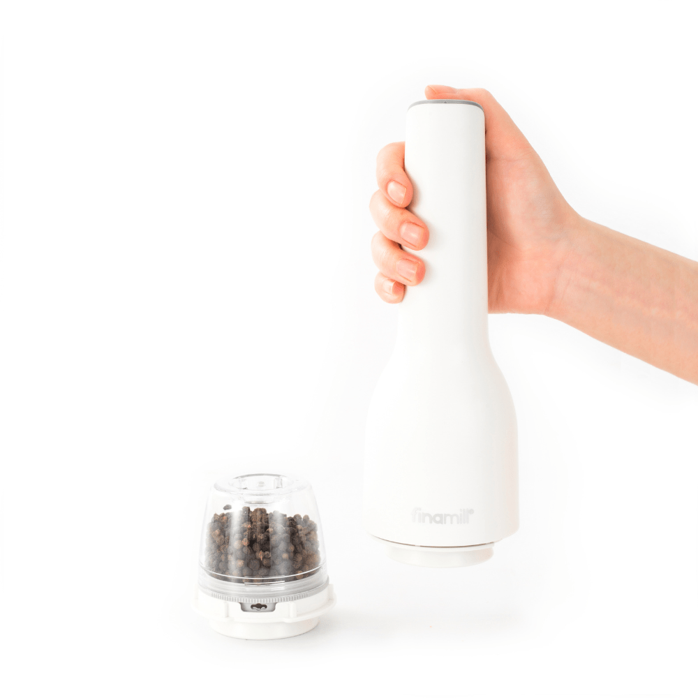 FinaMill 3pc Rechargeable USB Spice Grinder - Soft Cream - Simmer and Slice